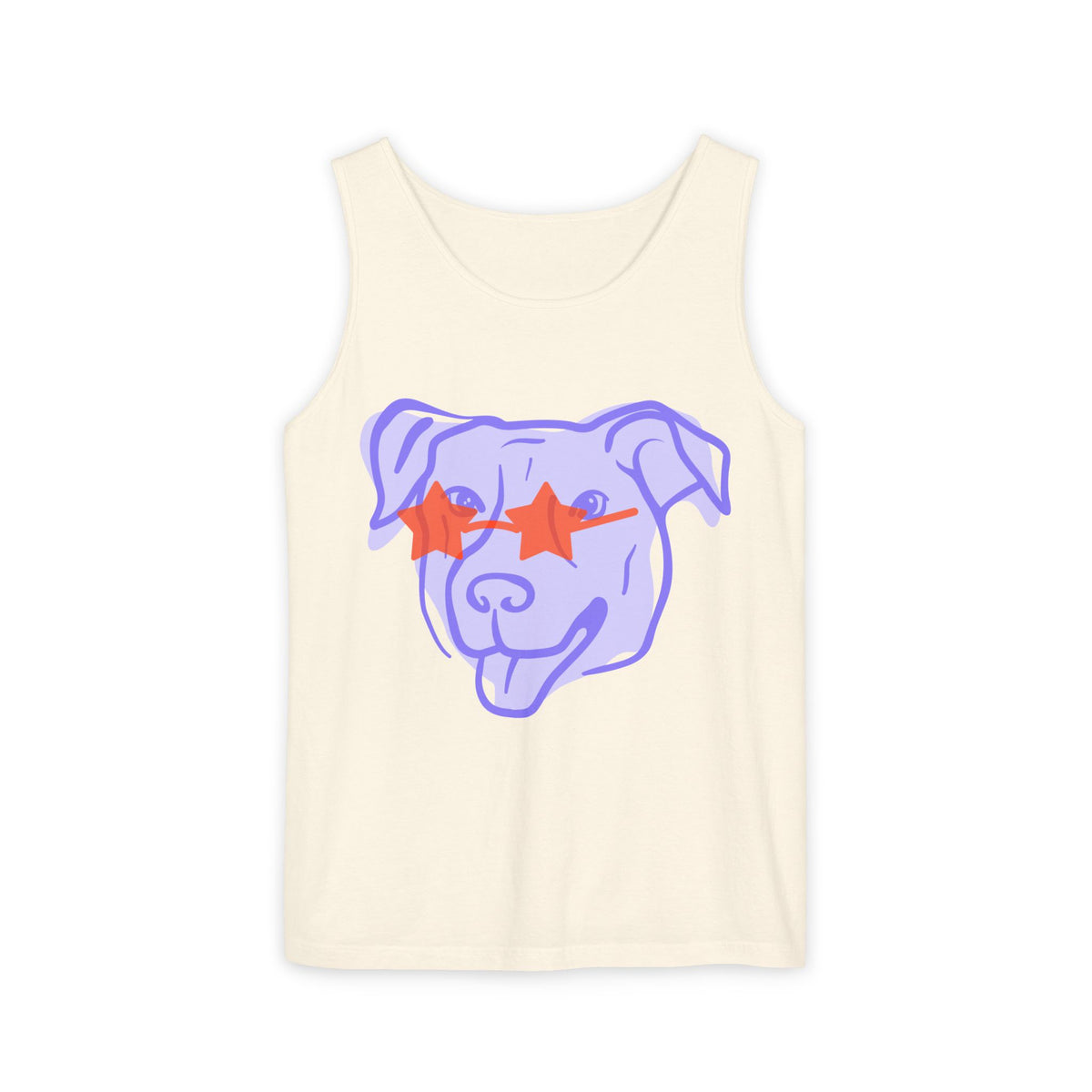 Purple Dog Graphic Tank Top — Cute Pup Illustration – Dog Pawshop