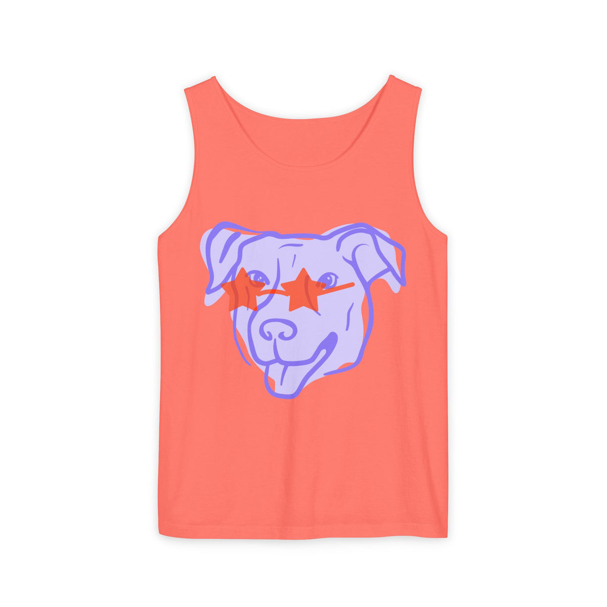 Purple Dog Graphic Tank Top — Cute Pup Illustration – Dog Pawshop