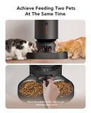 PETLIBRO Automatic Cat Food Dispenser, 5G WiFi Pet Feeder for Two Cats & Dogs with Remote Control, 5L Automatic Cat Feeders with Low Food Sensor, 1-10 Meals Per Day, Up to 10s Meal Call for Pets
