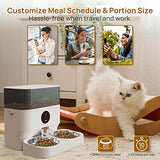iPettie Automatic WiFi Pet Feeder for 2 Pets, 5L/21 Cup Capacity, 1-10 Meals Per Day, Adjustable Bowl Height, Smart Dog Cat Feeder with 2 Stainless Steel Bowls, Voice Recording, 2.4G WiFi App Control