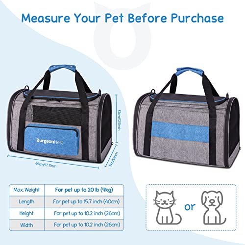 Large Cat Carrier for 2 Cats, Soft-Sided Pet Carrier for Cat,Top