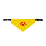 Red Pawprint Bandana Collar — Pet Bandana
