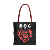Dog Love Tote Bag - Cute Pet Paw Print Design