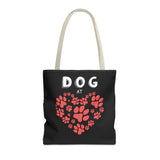 Dog Love Tote Bag - Cute Pet Paw Print Design