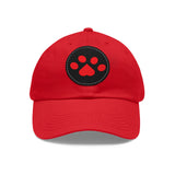 Hat with Paw Print Leather Patch - Pet Lovers