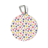 Colorful Paw Print Pet Tag — Personalized Dog/Cat ID Tag