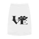 Pet Tank Top — "LOVE" Paw Print Dog Shirt (Grey)