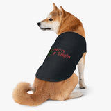 Merry & Bright Pet Tank Top — Christmas Dog Shirt with Tree Design
