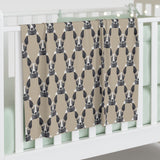 Boston Terrier Pattern Baby Swaddle Blanket — Neutral Puppy Nursery Swaddle