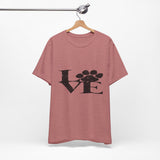 Love Paw T-Shirt — Distressed Paw Print Pet Lover Tee