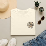 Please Adopt Rescue Dog T‑Shirt — Small Chest Logo, Animal Shelter Support