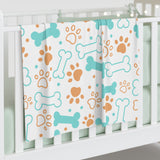 Pet Bone & Pawprint Blanket