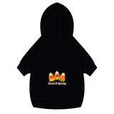 Pet Hoodie — "Sweet & Spooky" Candy Corn Design