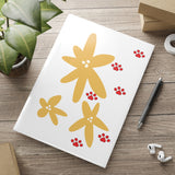 Puffy Hardcover Notebook - Paw Print Design for Pet Lovers