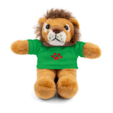Plush Bear with Paw-Print Tee — Cute Gift for Kids & Pet Lovers