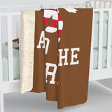 Patriotic Dog Sherpa Blanket - "Home of the Dog, Land of the Free" Cozy Throw