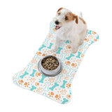 Bone & Paw Print Pet Feeding Mat — Non-Slip Pet Food Placemat
