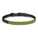 Halloween Pumpkin Face Clip-On Pet Collar — Green Adjustable Dog Collar