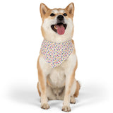 Colorful Paw Print Pet Bandana Collar — Vibrant Dog/Cat Scarf