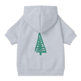 Pet Hoodie with Collar Hole – Minimalist Christmas Tree Design