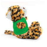 Plush Bear with Paw-Print Tee — Cute Gift for Kids & Pet Lovers