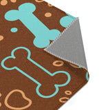 Pet Paw & Bone Area Rug — Cute Dog-Themed Accent Mat