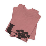 Love Paw T-Shirt — Distressed Paw Print Pet Lover Tee