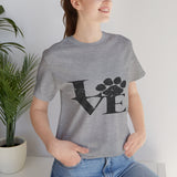 Love Paw T-Shirt — Distressed Paw Print Pet Lover Tee