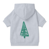 Pet Hoodie with Collar Hole – Minimalist Christmas Tree Design