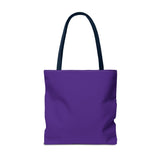 Cute Cat in Plant Tote Bag - Purple Floral Eco-Friendly Bag for Cat Lovers