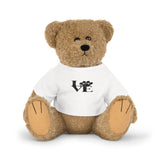 Plush Toy — 'LOVE' Paw Print Teddy with White T‑Shirt