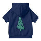 Pet Hoodie with Collar Hole – Minimalist Christmas Tree Design