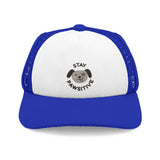 Dog Foam Trucker Hat — "stay pawsitive" Embroidered Foam Trucker Hat