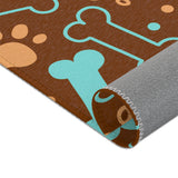 Pet Paw & Bone Area Rug — Cute Dog-Themed Accent Mat