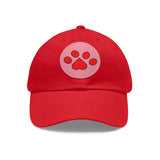 Hat with Paw Print Leather Patch - Pet Lovers