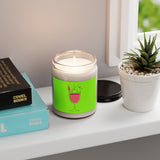 Cat in Cocktail Soy Candle — 9oz Scented Jar (Cute Kitty Wine Glass Design)