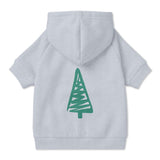 Pet Hoodie with Collar Hole – Minimalist Christmas Tree Design
