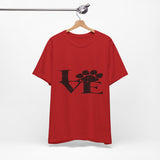 Love Paw T-Shirt — Distressed Paw Print Pet Lover Tee