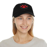 Hat with Paw Print Leather Patch - Pet Lovers