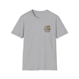 Please Adopt Rescue Dog T‑Shirt — Small Chest Logo, Animal Shelter Support