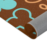 Pet Paw & Bone Area Rug — Cute Dog-Themed Accent Mat