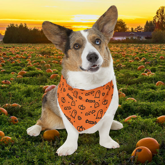 Halloween candy print dog bandana