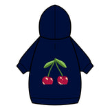 Cherry Pet Hoodie – Cute Navy Blue Dog & Cat Hoodie