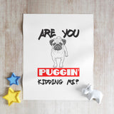 Cozy throw blanket with a dog-theme