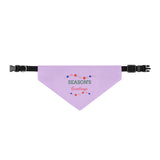 Season’s Greetings Christmas Clip-On Pet Bandana