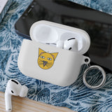 Cat Face AirPods Case — Cute Yellow Cat Keyring Cover for AirPods & AirPods Pro