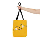 Cute Cat Face Tote Bag - Yellow Pet Lover's Shopping Bag