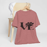 Love Paw T-Shirt — Distressed Paw Print Pet Lover Tee