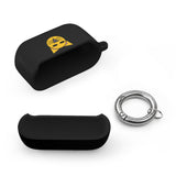 Cat Face AirPods Case — Cute Yellow Cat Keyring Cover for AirPods & AirPods Pro