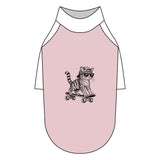 Pet Shirt — Cute Skateboarding Cat Raglan Tee for Dogs & Cats